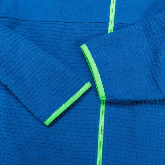 Lands End Blue and Green Full Zip Grid Fleece Jacket Mens Size L NWT - Picture 5 of 14